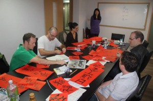 A Mandarin calligraphy class at TMI