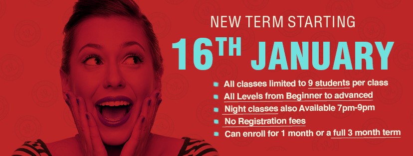 New Term Starting 16th January 2017